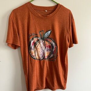 Orange Pumpkin Graphic T-Shirt